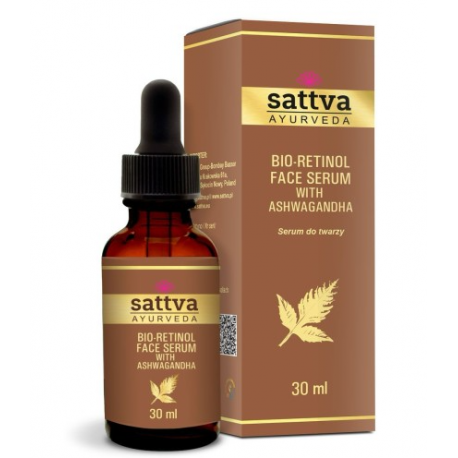 Natūralus veido serumas su ashwagandha ir bio-retinoliu SATTVA, 30 ml