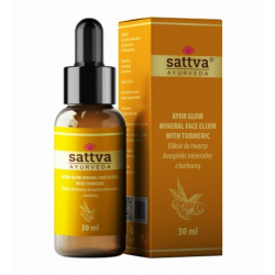 Natūralus veido serumas „Eliksyras“ su mineralų kompleksu ir ciberžole SATTVA, 30 ml