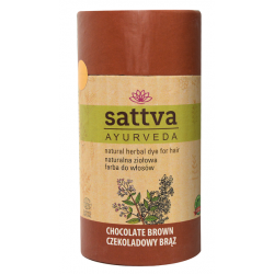 Natūralūs henna plaukų dažai – šokolado ruda, 150 g – SATTVA