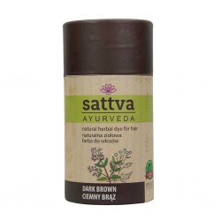 Natūralūs henna plaukų dažai – tamsiai ruda, 150 g – SATTVA