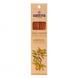 Natural Indian Incense "Sweet Almond" – SATTVA (15 pcs, 30 g)