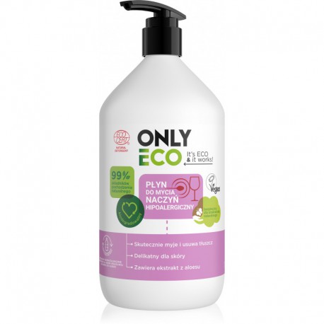 Ekologiškas ir hipoalerginis indų ploviklis ONLY ECO, 1000 ml