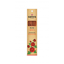 Dabīgi indiešu smaržkociņi ar rožu aromātu – SATTVA (15 gab., 30 g)