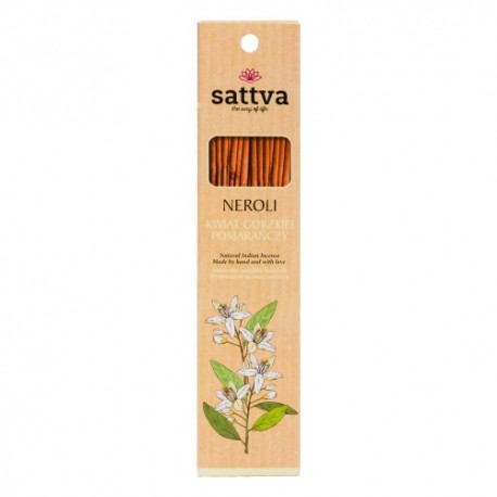 Dabiskie indiešu vīraka kociņi ar neroli aromātu – SATTVA (15 gab., 30 g)