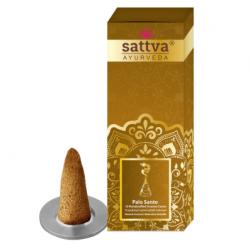 Handcrafted Indian Incense Cones PALO SANTO (10 pcs, 20 g) – SATTVA Ayurveda