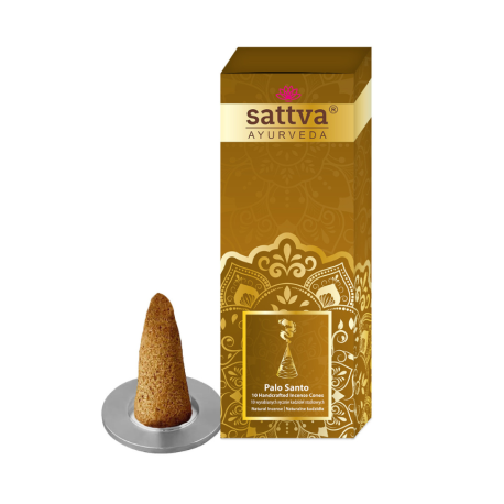 Handcrafted Indian Incense Cones PALO SANTO (10 pcs, 20 g) – SATTVA Ayurveda