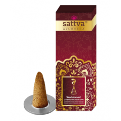 Handcrafted Indian Sandalwood Incense Cones (10 pcs., 20 g) – SATTVA Ayurveda
