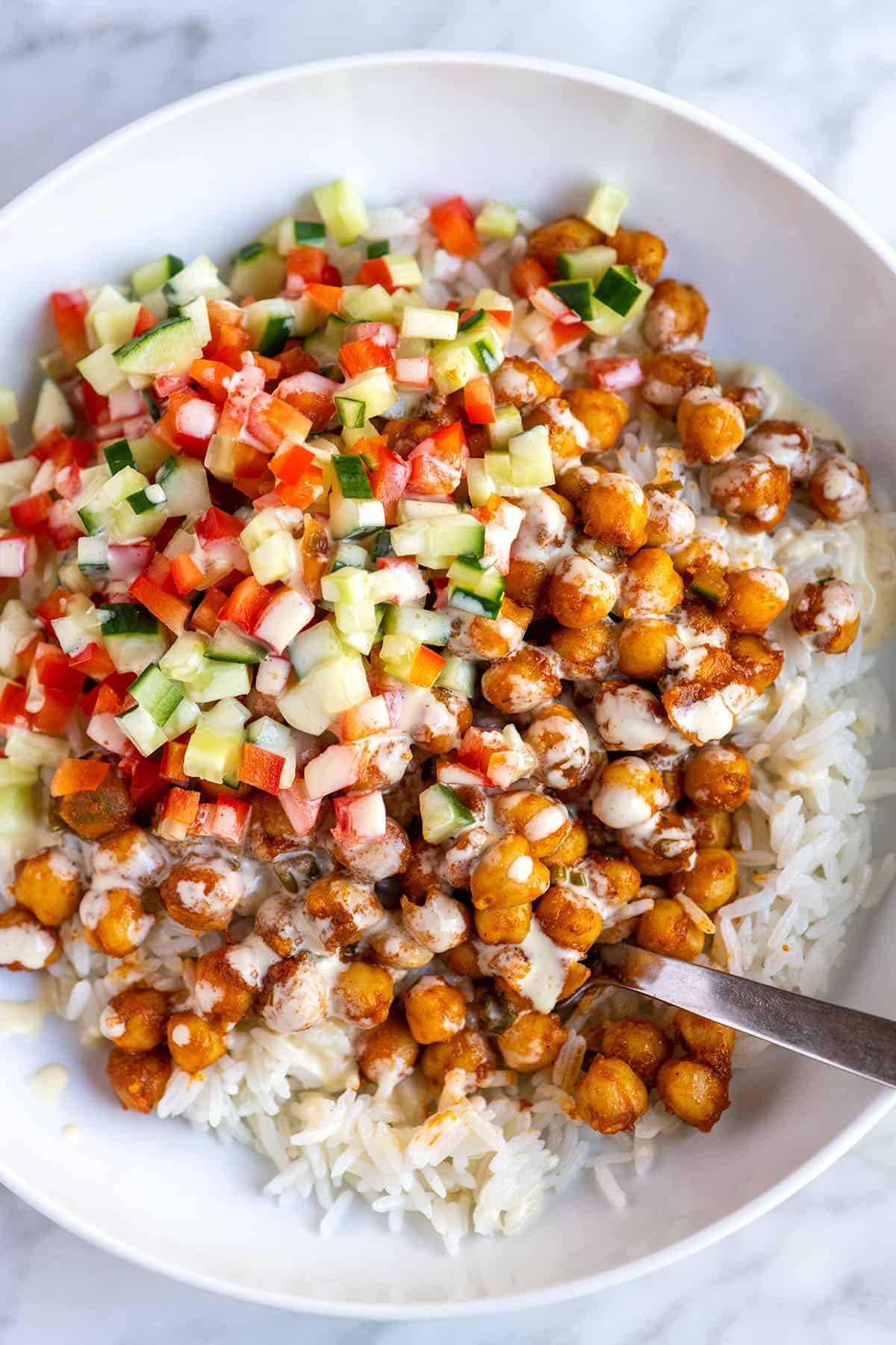 Chickpea Salad with Rice