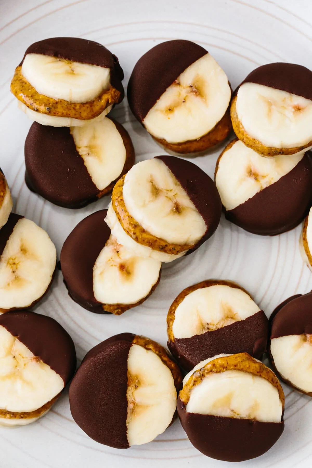 Chocolate and Almond Butter Banana Bites