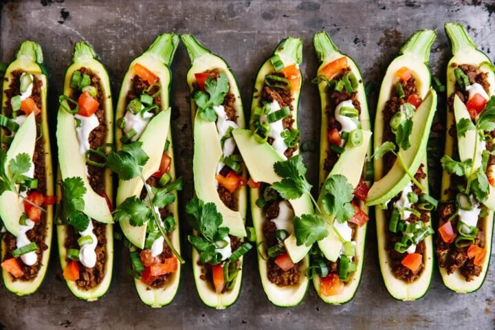 Stuffed Taco Zucchini