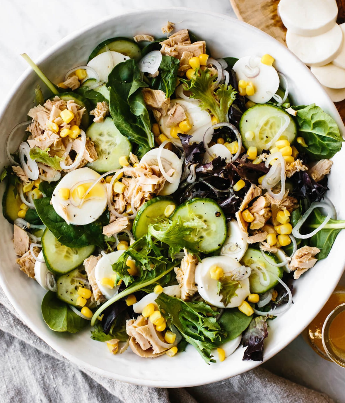 Tuna, Cucumber, and Mozzarella Salad