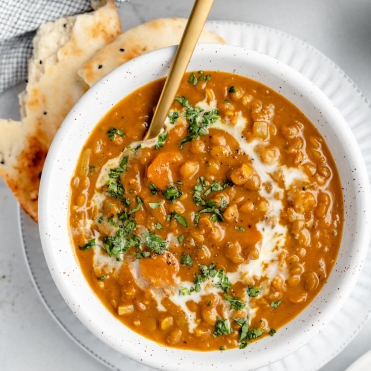 Vegan Pumpkin and Lentil Soup