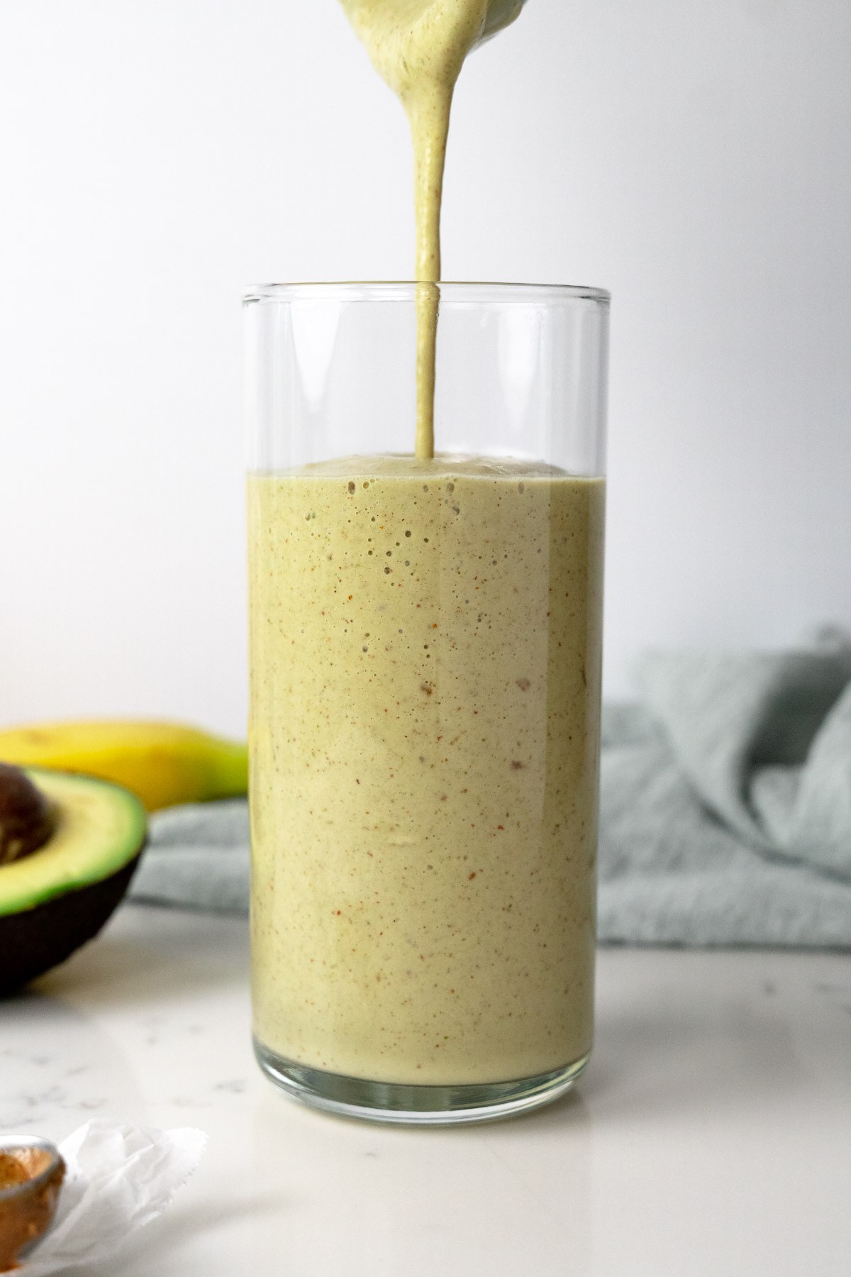 Vegan Banana, Avocado, and Almond Milk Smoothie