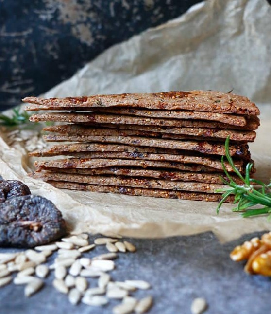 Fig, Walnut, and Rosemary Crackers