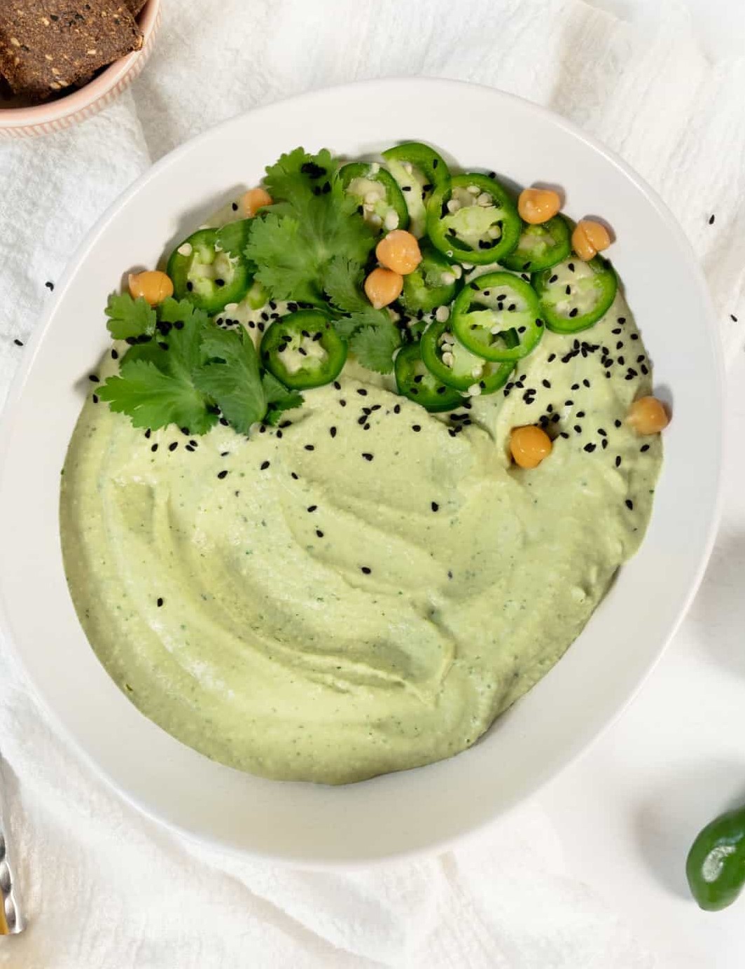 Hummus with Jalapeño and Cilantro