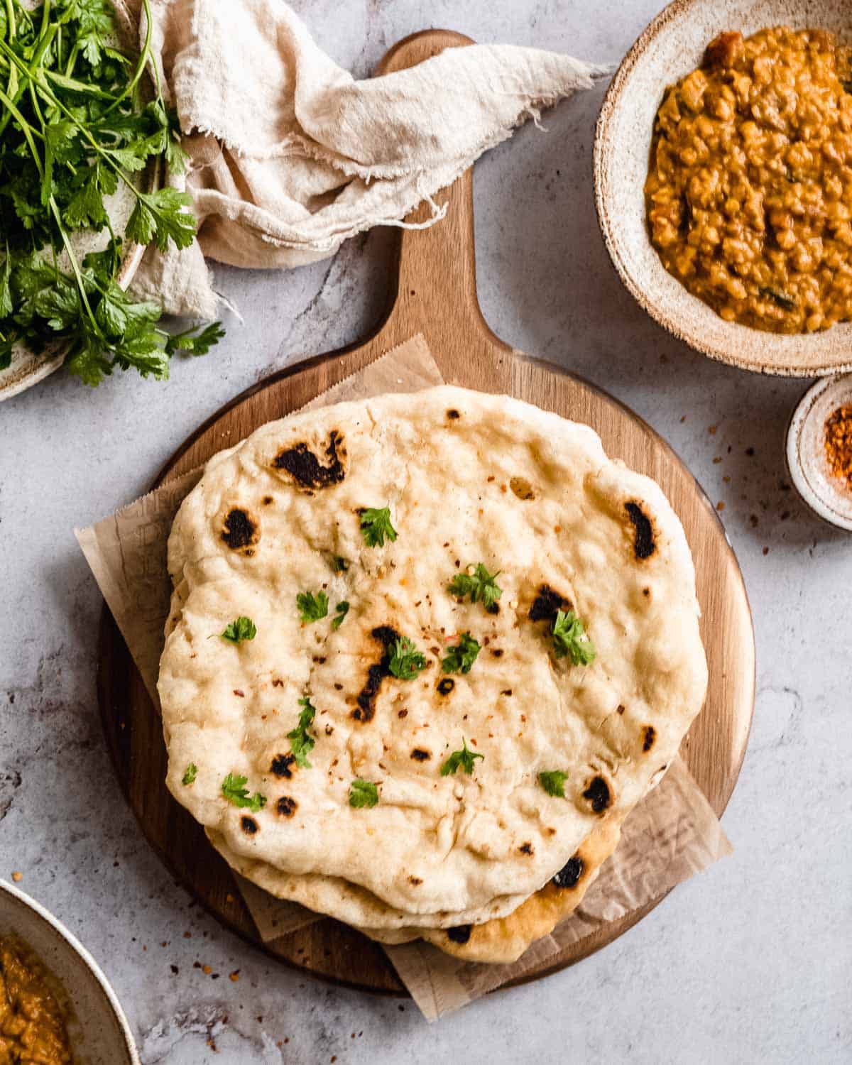 Indian Naan Bread (No Yogurt)