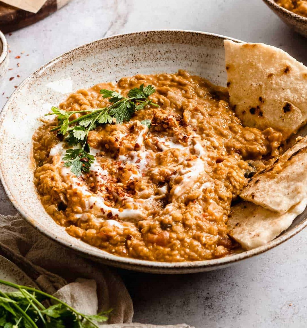 Red Lentil Dal with Coconut Milk