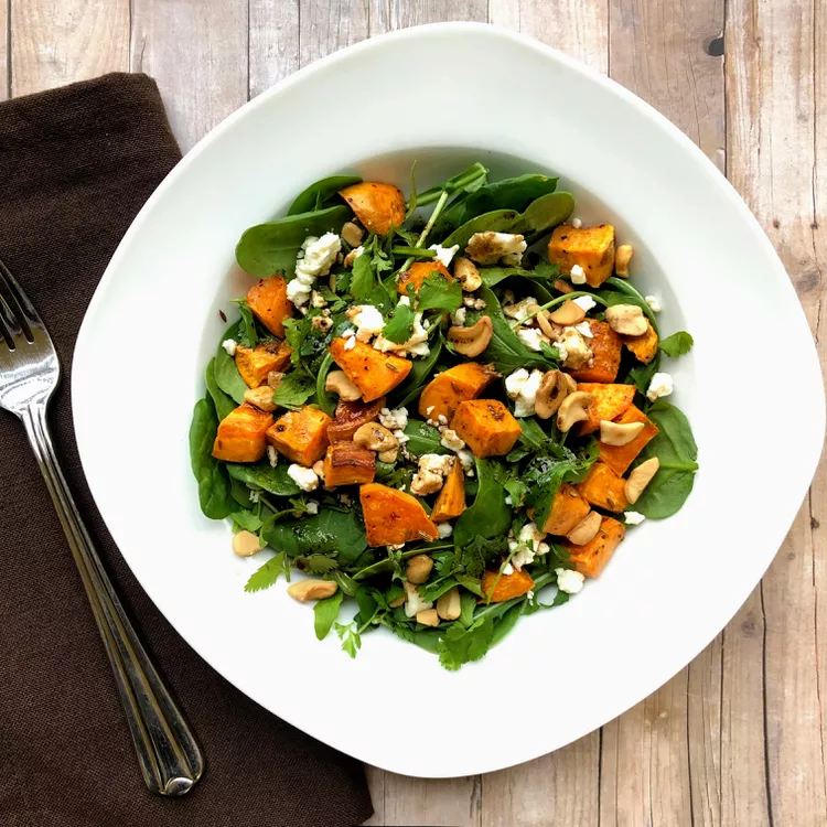 Sweet Potato Salad with Feta Cheese