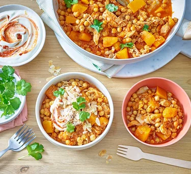 Chicken, squash & chickpea stew