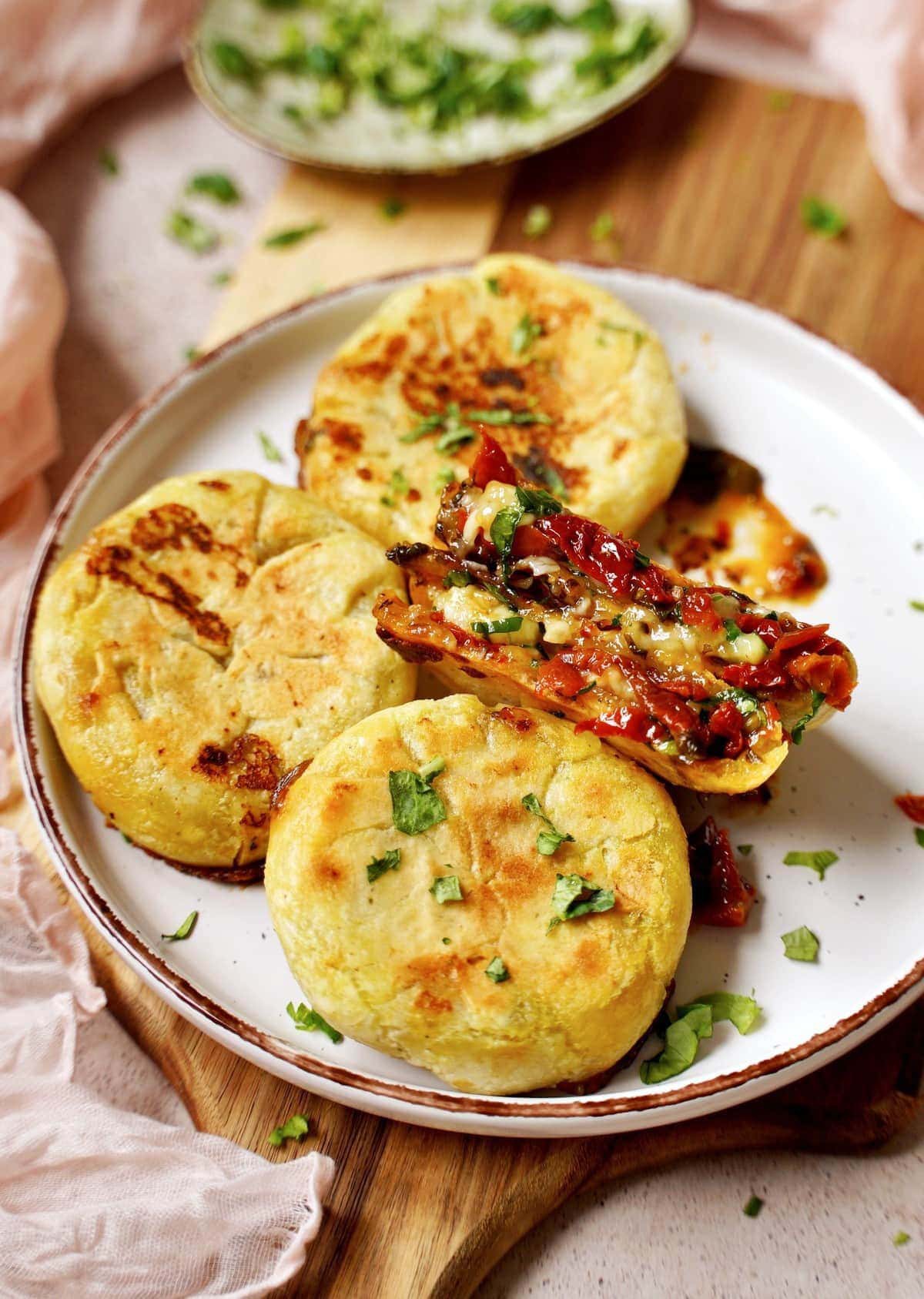 Flatbreads with Vegan Filling (No Yeast)