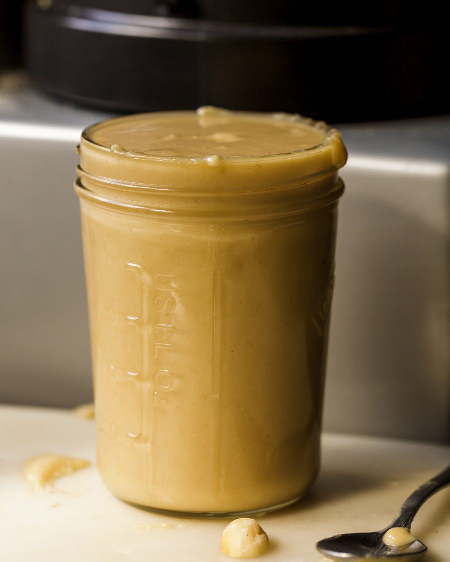 Homemade macadamia butter