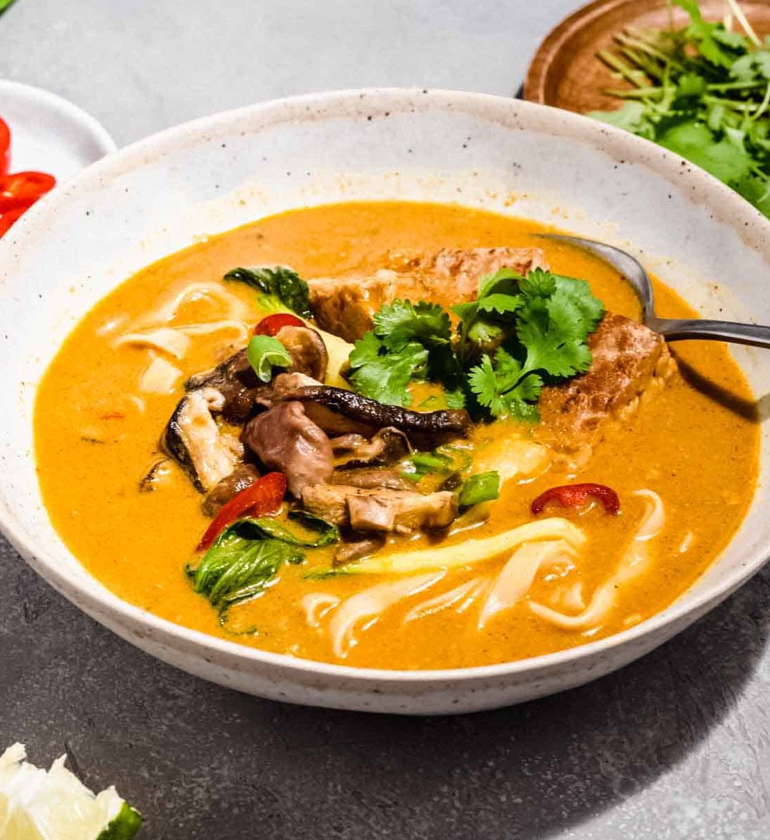 Vegetarian Asian Laksa Soup