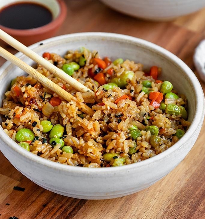 Vegan Fried Rice with Vegetables